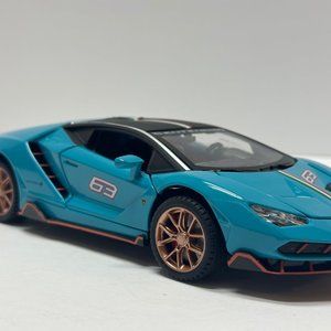 1:24 Lamborghini Centenario Diecast With Headlight & Taillight LED Blue
